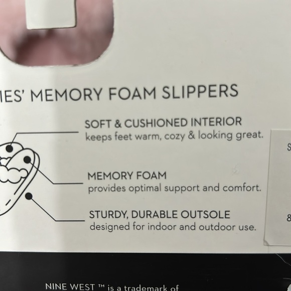 Nine West Women's Soft Memory Foam Slide Slipper Size Size 7/8 Medium NEW - Picture 5 of 6